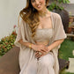 Rajwada Beige Georgette Embroidered Co-Ord Set For Women
