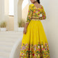 Rajwada Yellow Organza Embroidered Lehenga For Women