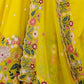 Rajwada Yellow Organza Embroidered Lehenga For Women