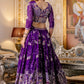 Rajwada Violet Georgette Embroidered Lehenga For Women