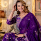 Rajwada Violet Georgette Embroidered Lehenga For Women