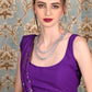 Rajwada Women Grey Faux Stones Studded Choker Necklace Set