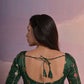 Rajwada Green Printed Georgette Saree With Unstitched Blouse For Women