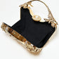 Rajwada Golden Alloy Embellished Hand Bag For Women
