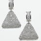 Rajwada White Alloy Stone Earrings For Women
