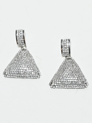Rajwada White Alloy Stone Earrings For Women