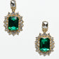 Rajwada Green And Golden Alloy Stone Earrings For Women