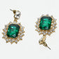 Rajwada Green And Golden Alloy Stone Earrings For Women