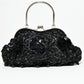 Rajwada Black Polyester Blend Embellished Hand Bag For Women