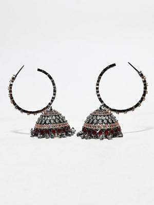 Rajwada Multicolor Alloy Stone Earrings For Women