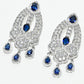 Rajwada White And Blue Alloy Stone Earrings For Women