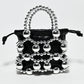 Rajwada Black And Silver PU Embellished Potli For Women