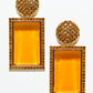 Rajwada Orange Alloy Stone Earrings For Women