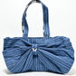 Rajwada Blue Denim Striped Hand Bag For Women