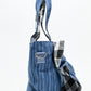 Rajwada Blue Denim Striped Hand Bag For Women