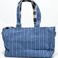 Rajwada Blue Denim Striped Hand Bag For Women
