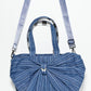 Rajwada Blue Denim Striped Hand Bag For Women