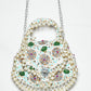 Rajwada Multicolor Suede Pearl And Sequence Embellished Clutch For Women