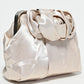 Rajwada Beige Satin Solid Clutch For Women