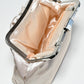 Rajwada Beige Satin Solid Clutch For Women