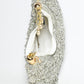 Rajwada Silver Suede Cutdana Embellished Clutch For Women