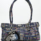 Rajwada Blue Denim Solid Hand Bag For Women