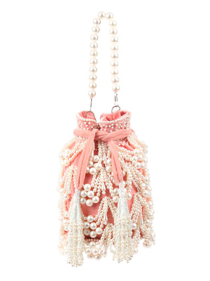 Rajwada Women The Very Stylish Peach Potli Bag