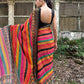 Rajwada - Classic Multicolor Georgette Sequins Saree with Unstitched Blouse