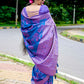 Rajwada Dark Blue Handloom Woven Satin Saree For Women