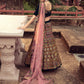 Rajwada Women Navy Blue Thread With Mutli Sequins Work Semi Stitched Lehenga With Unstitched Blouse