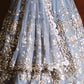 Rajwada Women Designer Grey Net Semi Stitched Lehenga With Unstitched Blouse