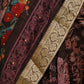 Maroon Silk Blend Printed Saree