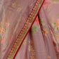 Light Pink Organza Embellished Saree