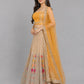 Yellow Net Embellished Lehenga