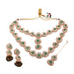 Rajwada Women Green, Gold And White Designer Choker Necklace Set