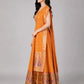 Orange Silk Blend Embellished Kurta Set
