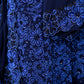 Navy Blue Georgette Embroidered Lehenga