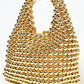 Rajwada Golden Pearl Embellished Hand Bag For Women
