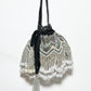 Rajwada Black Suede Cutdana And Pearl Embellished Potli For Women