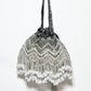 Rajwada Black Suede Cutdana And Pearl Embellished Potli For Women
