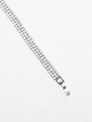 Rajwada Silver Alloy Stone Chain Bracelet For Women