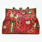 Rajwada Red Satin Embellished Clutch For Women