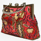 Rajwada Red Satin Embellished Clutch For Women