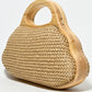 Rajwada Brown Jute Solid Clutch For Women