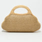 Rajwada Brown Jute Solid Clutch For Women