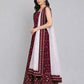 Wine Silk Blend Embellished Lehenga