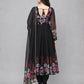 Black Georgette Printed Kurta Set
