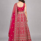 Magenta Suede Embellished Lehenga
