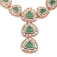 Rajwada Women Green, Gold And White Designer Choker Necklace Set