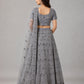 Grey Silk Blend Embellished Lehenga